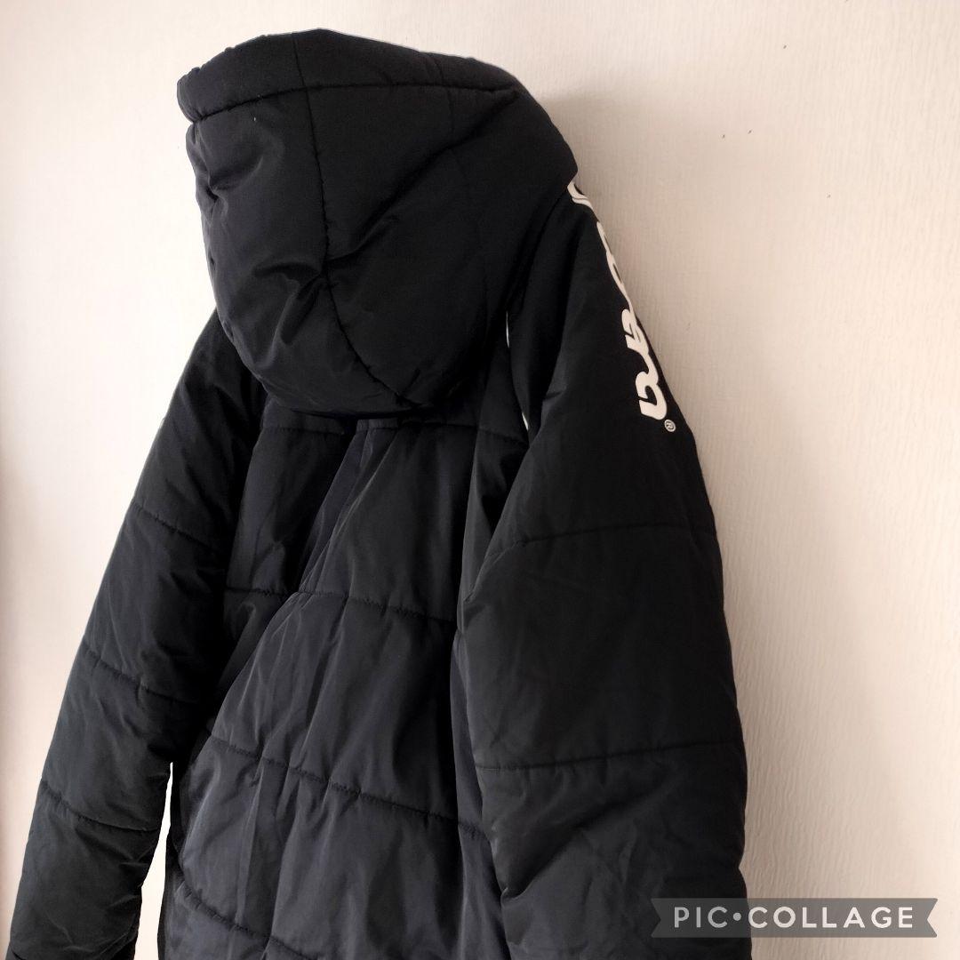 【美品】ボネーラ ロングベンチコート XL 中綿 黒 BC013 防寒 サッカー