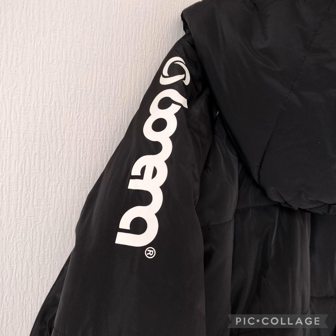 【美品】ボネーラ ロングベンチコート XL 中綿 黒 BC013 防寒 サッカー