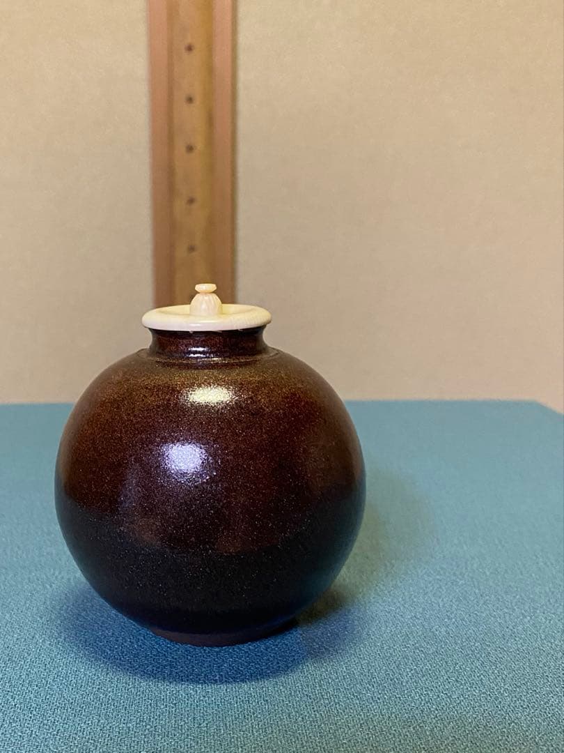 【本日限定】茶道具/茶入 笹田有祥『模 珠光文琳』平安東山 唐物 大名物