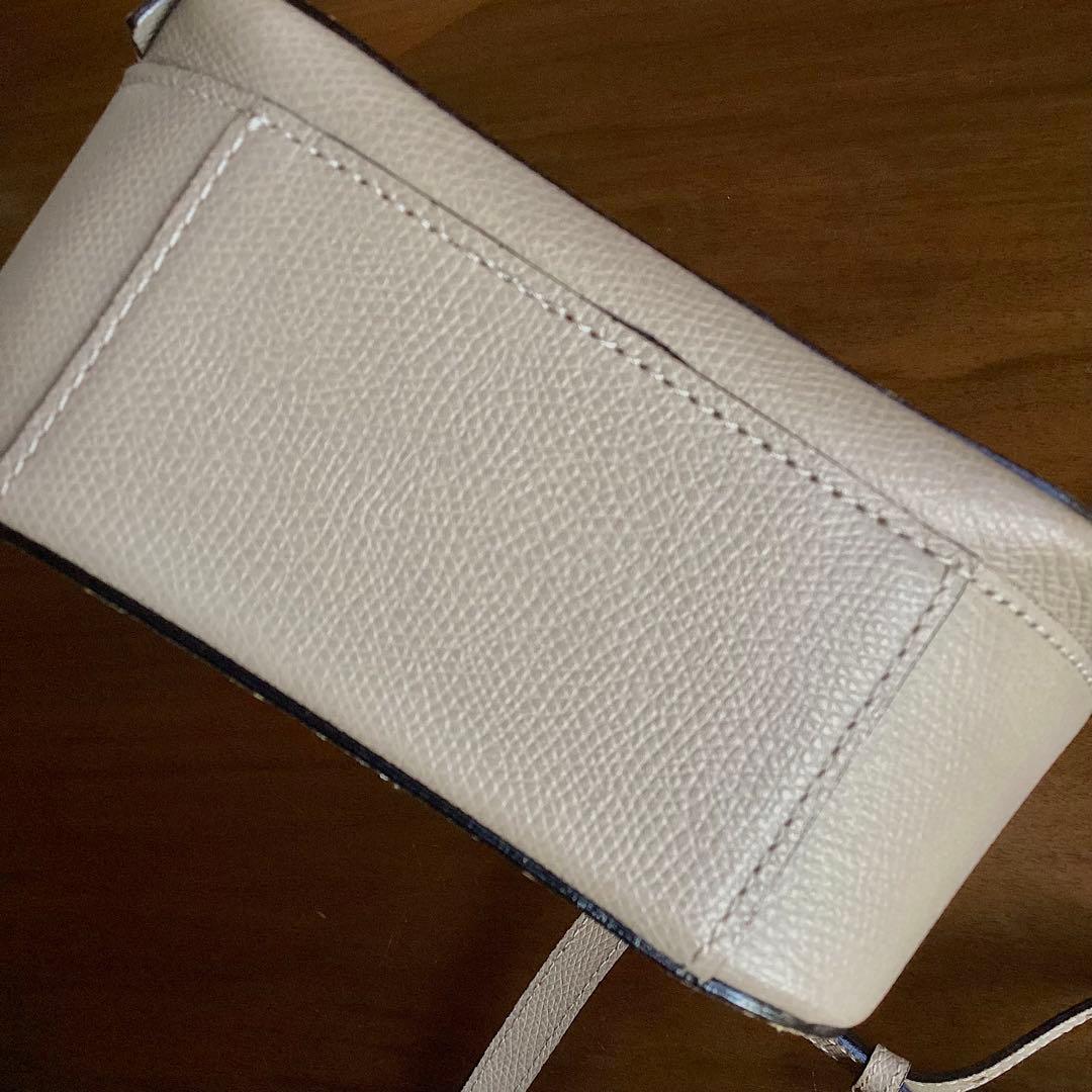 EPOI 2way シキ レザー スクエア　ショルダーバッグ グレージュ　トープ