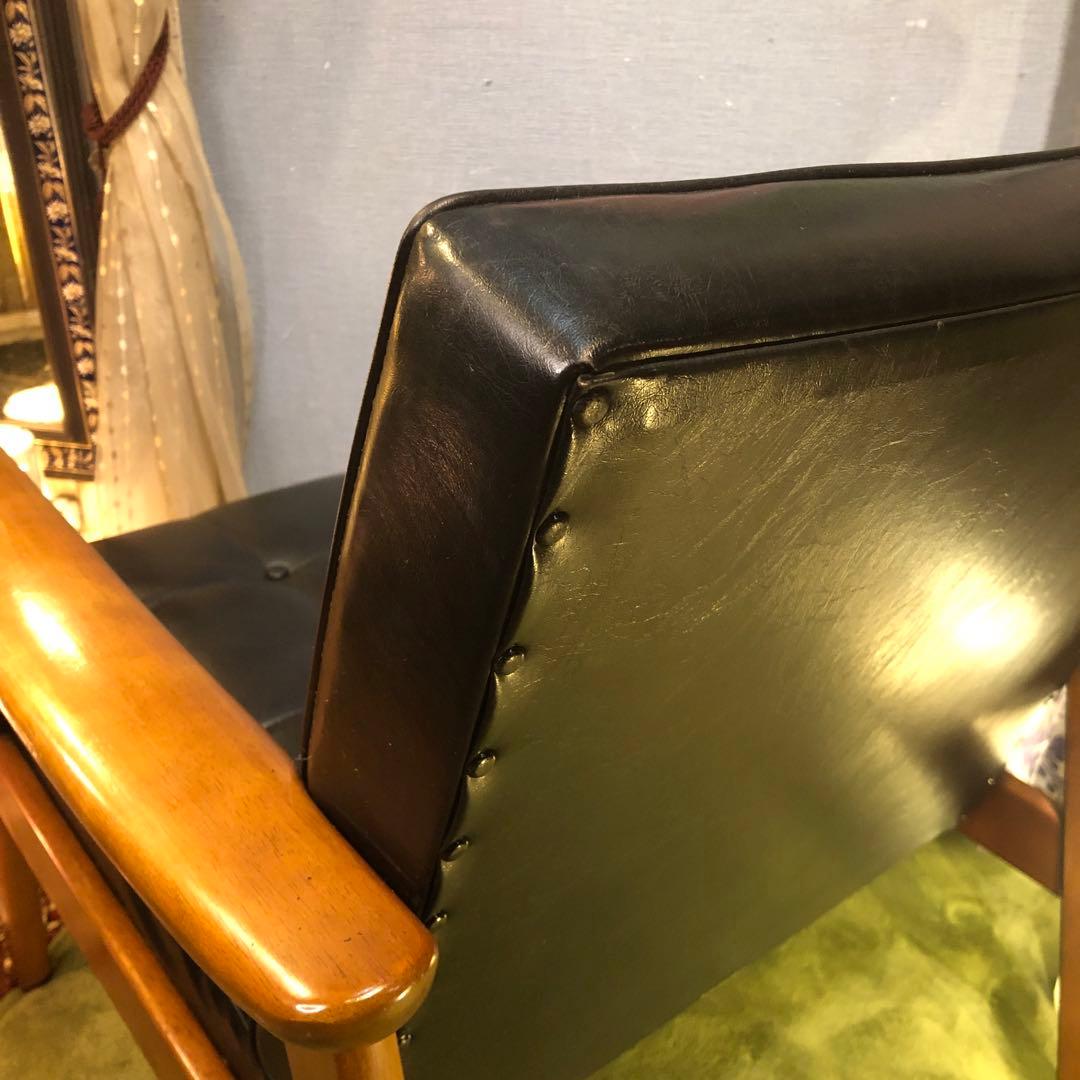 リ*中様 B class カリモク1シーター チェア　ソファー レトロ ブラック