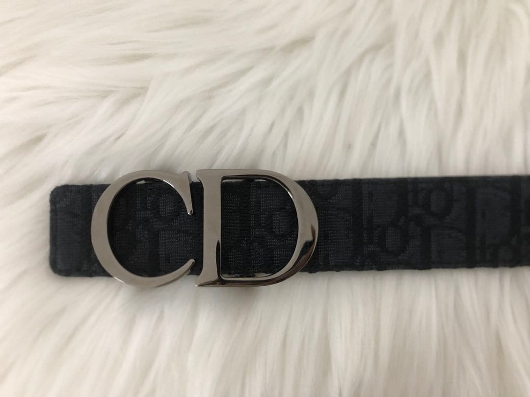Dior ディオール　ブラック　ベルト　シルバーＣＤ　美品　高級感