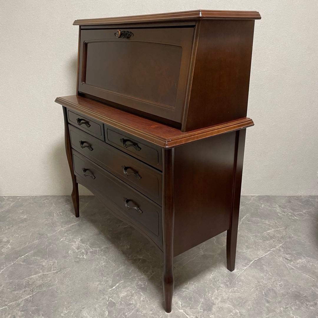 マルニ木工　ライティングビューロー　 机　デスク　引き出し収納　廃盤品