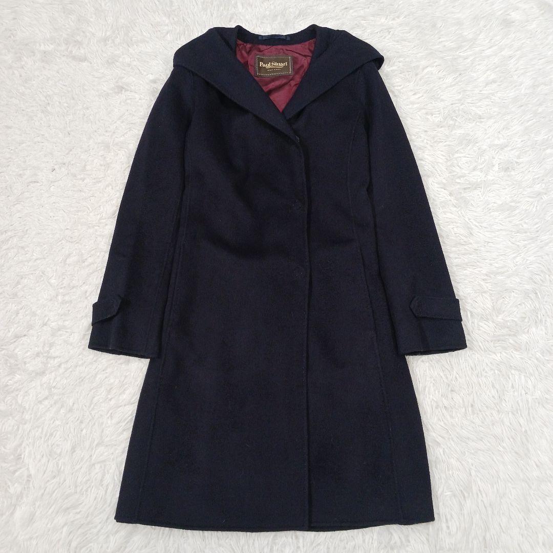 ✨極美品✨ポールスチュアート　カシミヤ混　フーデットコート　女優襟 6