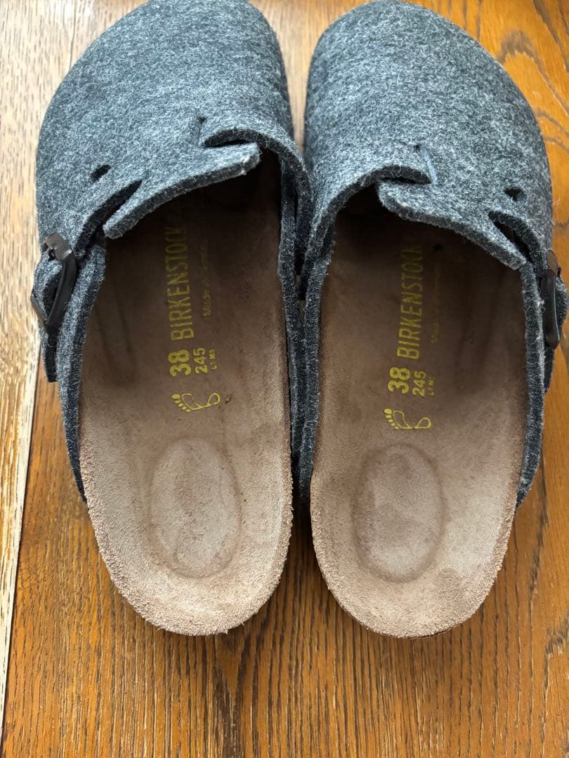 ビルケンシュトック　ボストン　フェルト　グレー　38