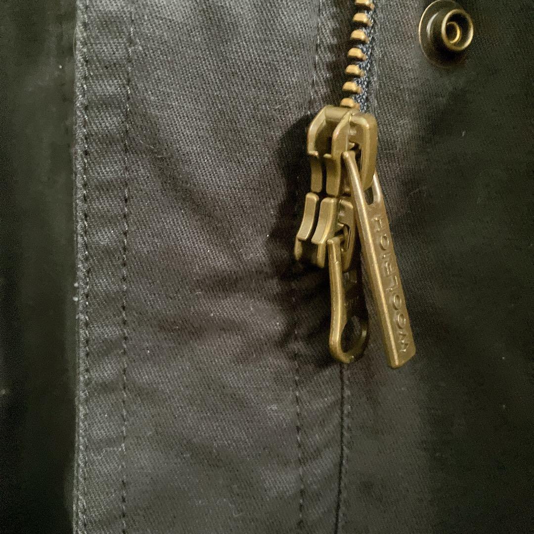 WOOLRICH 紺ネイビーラビットファー中綿ライナーモッズコート正規品XS