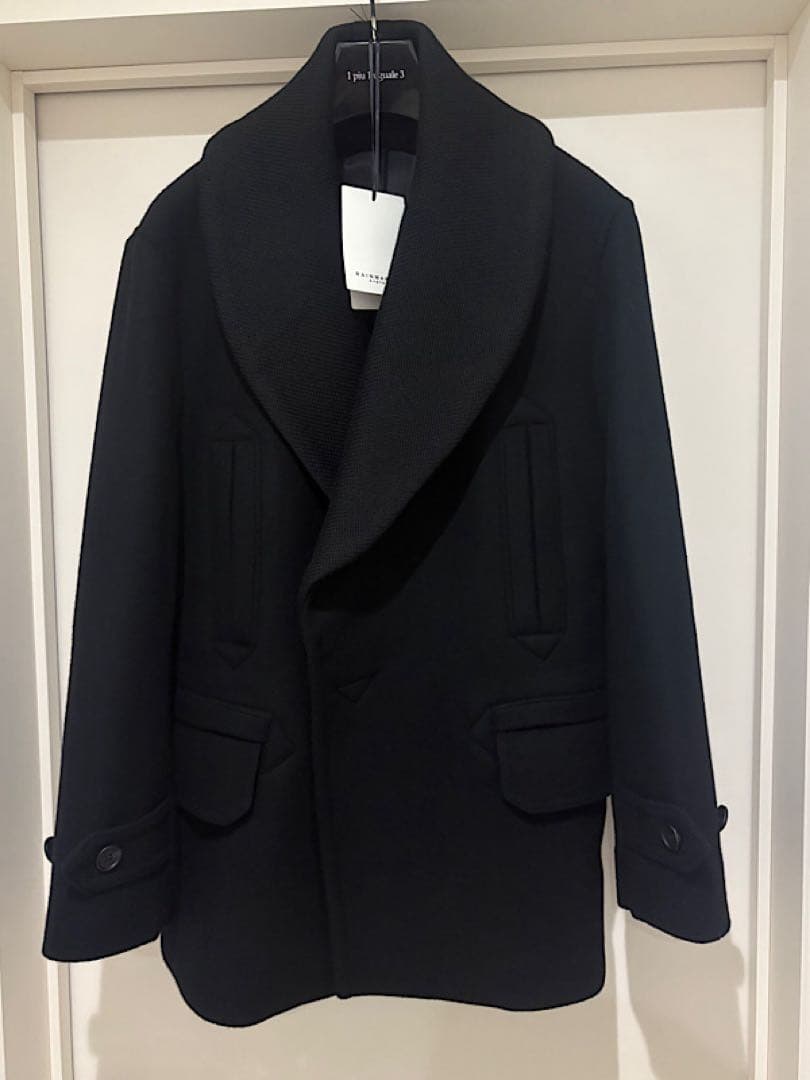 スナフキンRAINMAKERレインメーカー23AWショールカラーPコート黒