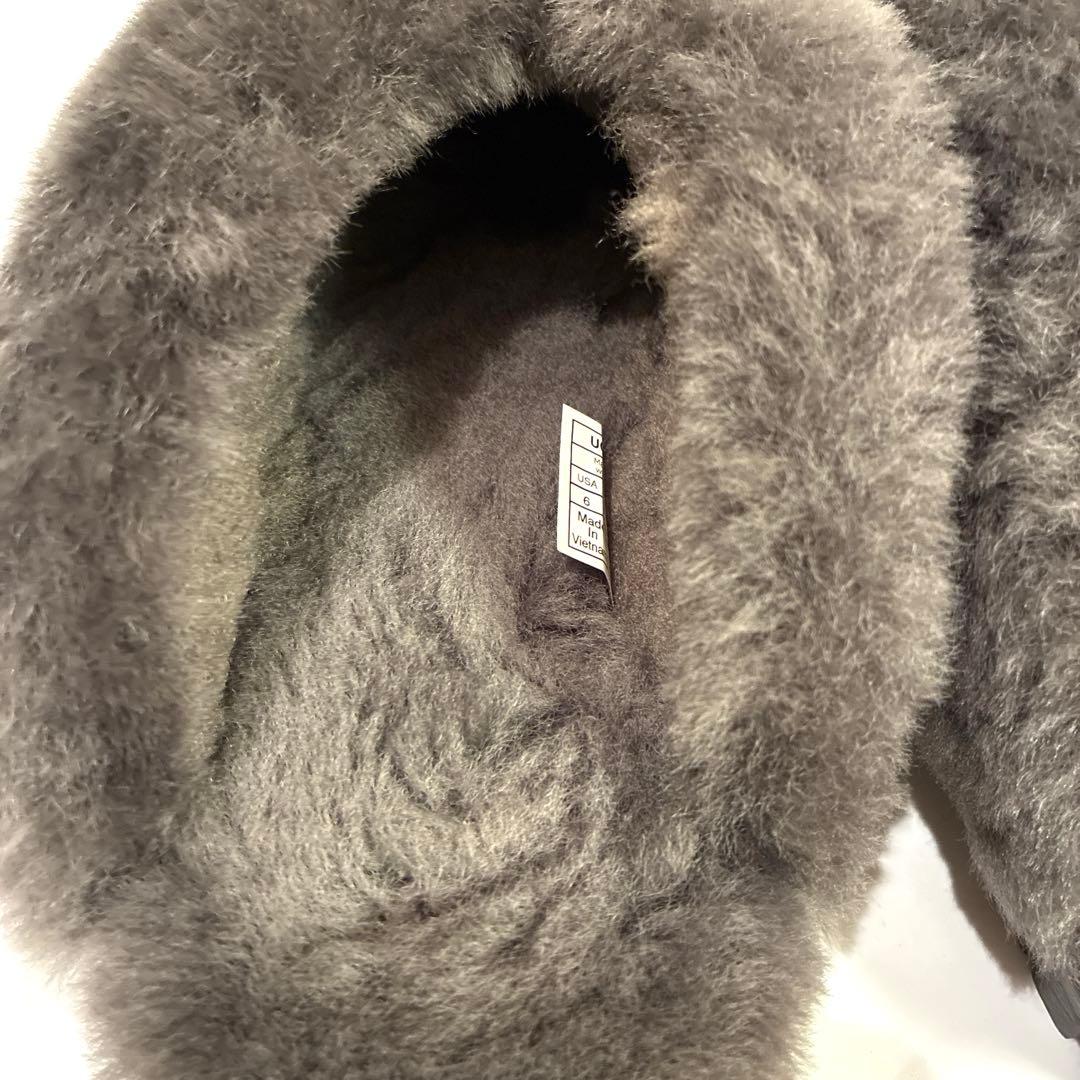 【美品】UGG ムートンサンダル　コケット　 グレー23cm