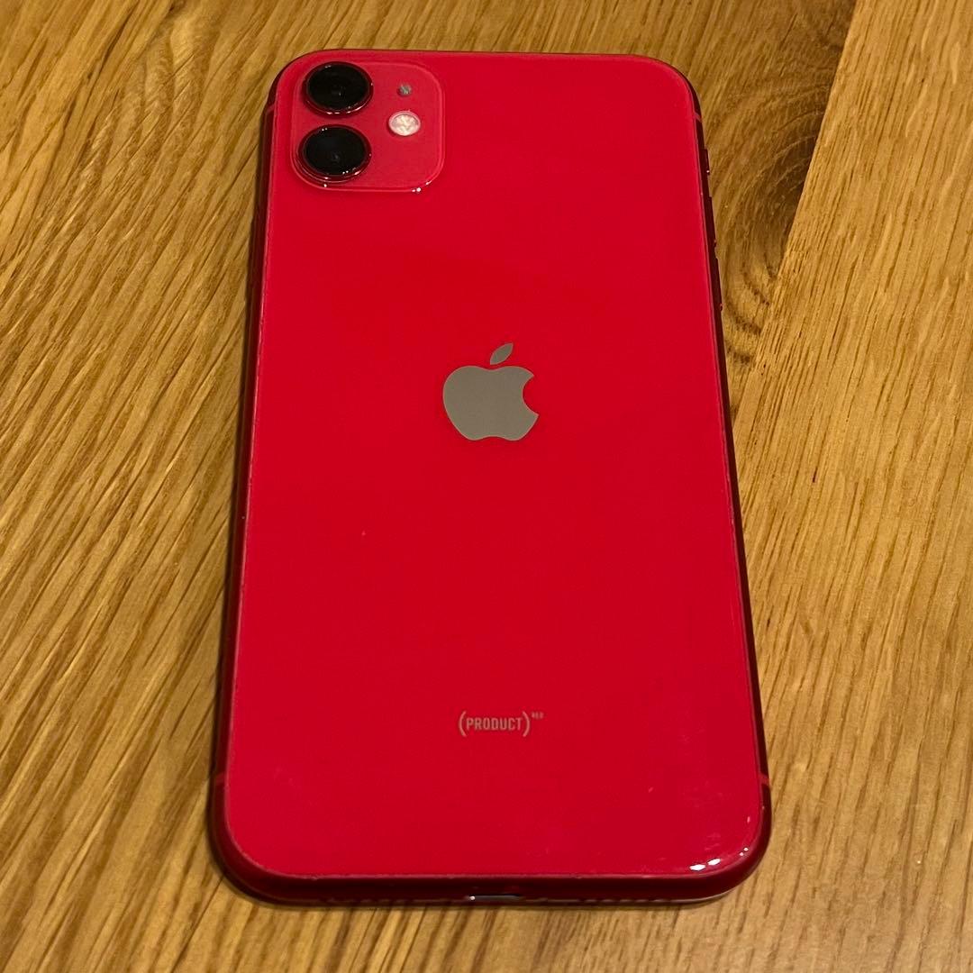 iPhone 11 レッド 128GB SIMフリー【外装美品】
