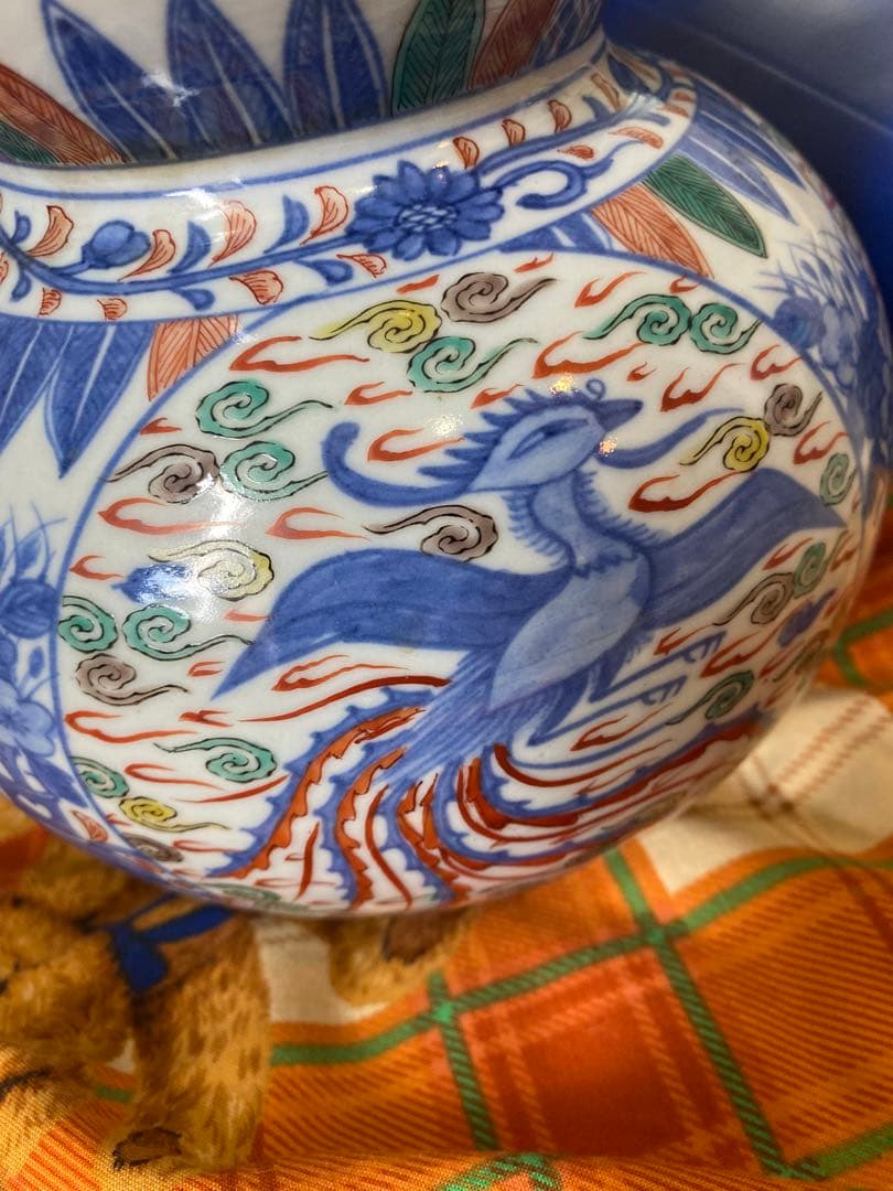 中国大明萬歷年製五彩龍紋葫芦瓶サイズ約高さ30cm径20cm