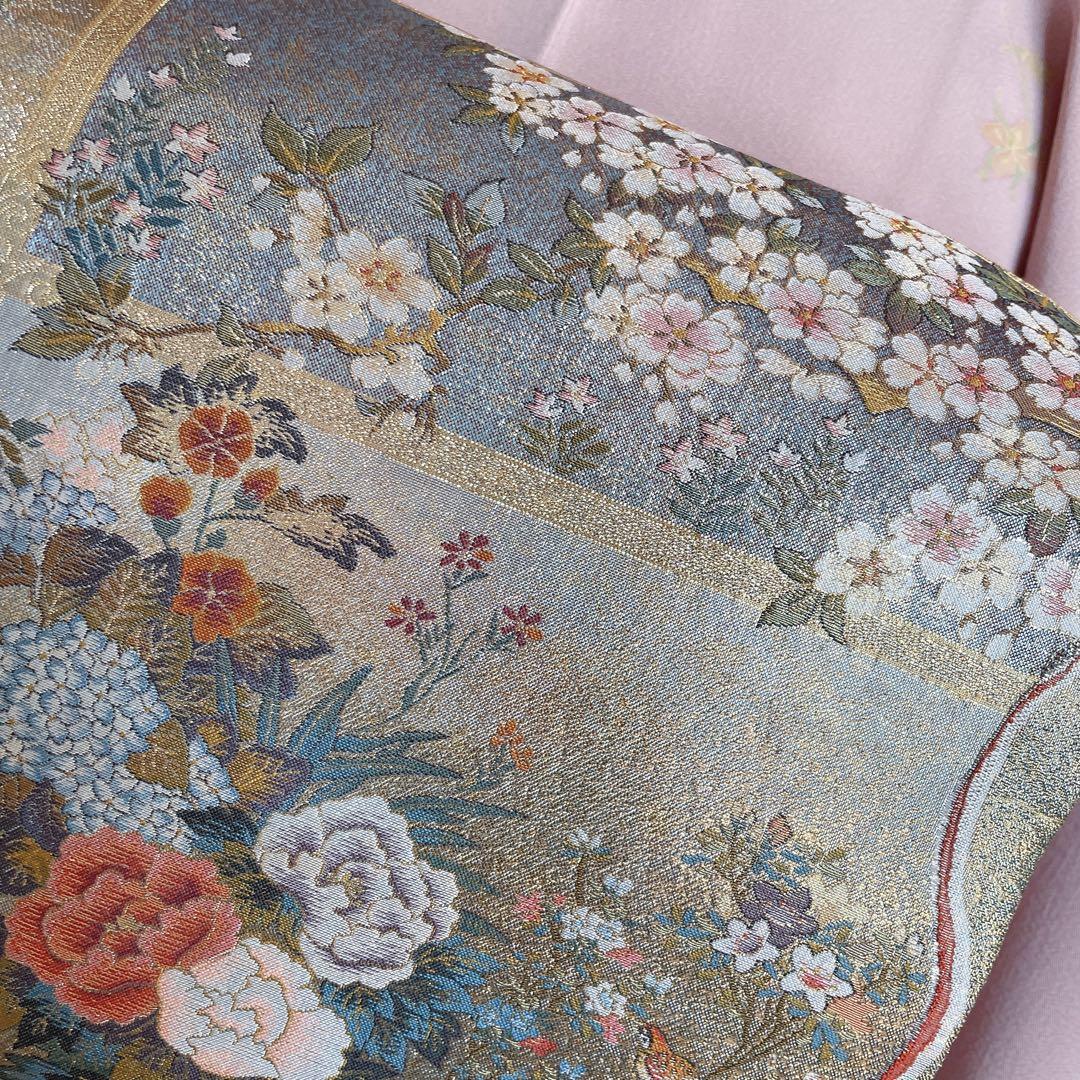 訪問着　フルセット　蘭　浜ちりめん　金彩加工　パールトーン　入学式　卒業式　P5