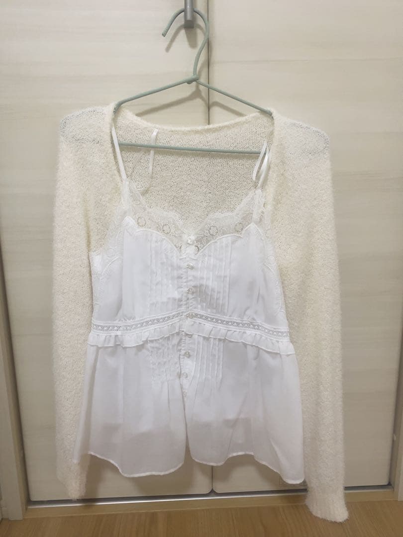 ボレロ×レースキャミセットアップ　スナイデル　SNIDEL ホワイト