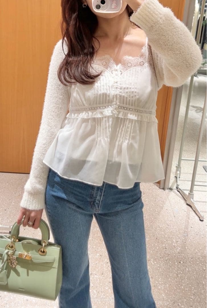 ボレロ×レースキャミセットアップ　スナイデル　SNIDEL ホワイト