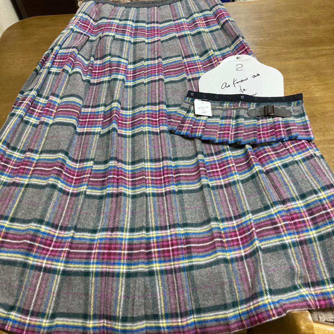 アズノウアズデワンクラッシックプリーツスカートペア　ASタータン