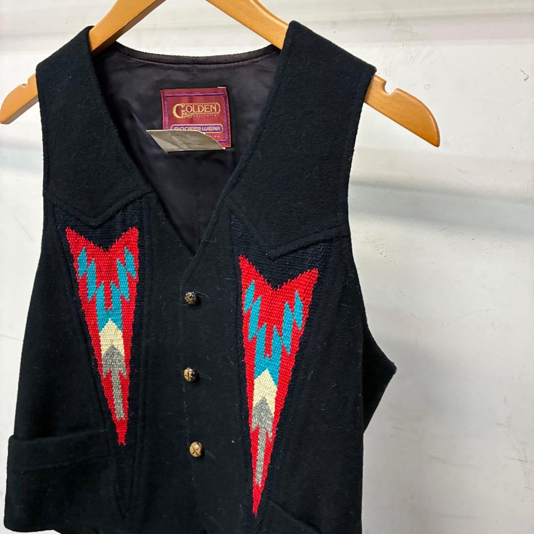 80s 90s Golden Pioneer Wear チマヨベスト オルテガ柄