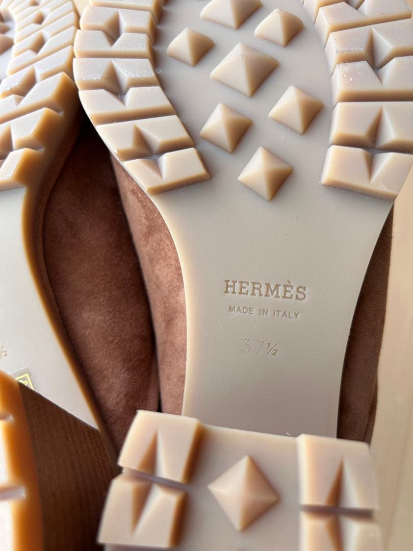大幅お値引き！HERMES ブラウン スエード ムートン　ミュール