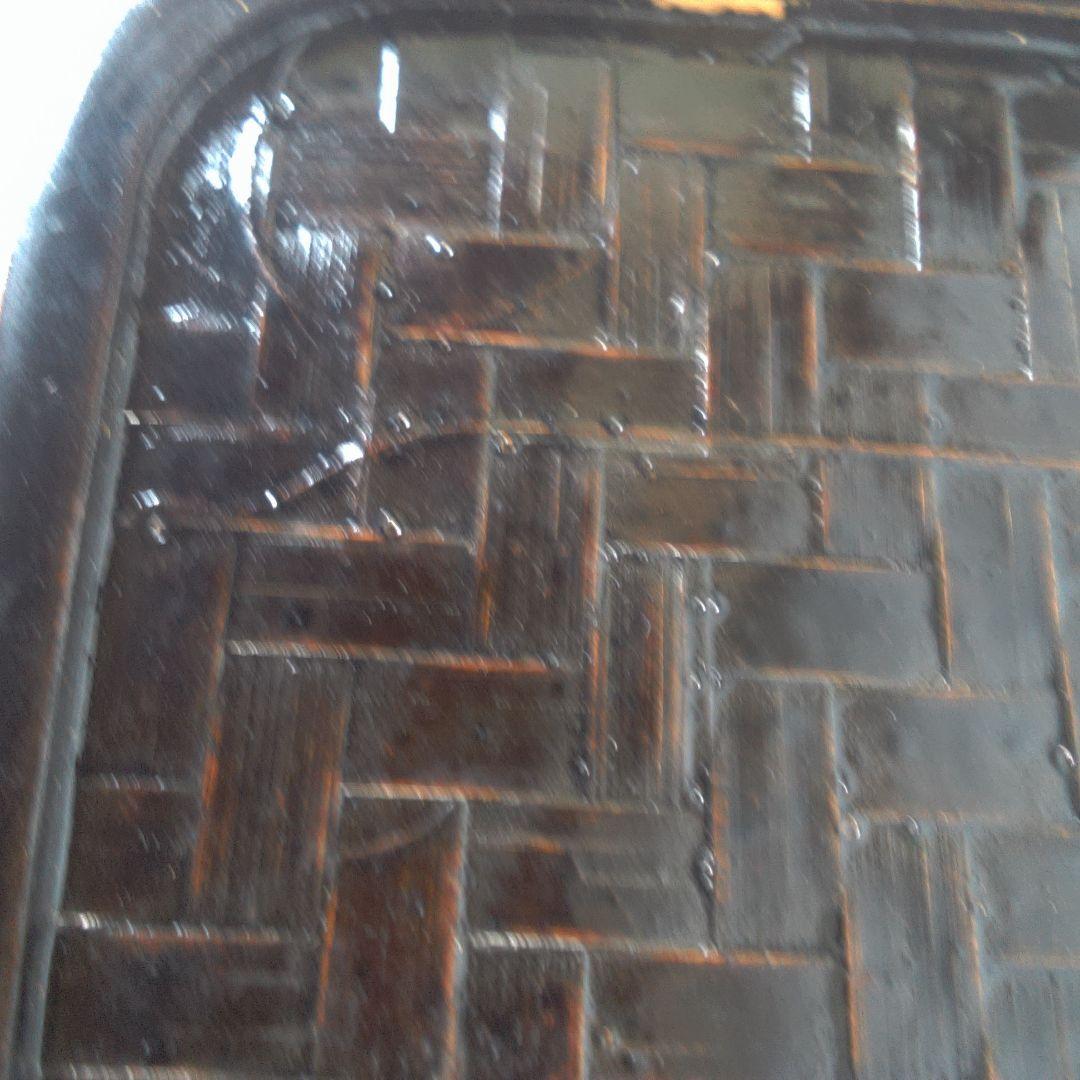 骨董６幾何学模様の木製小物入れ