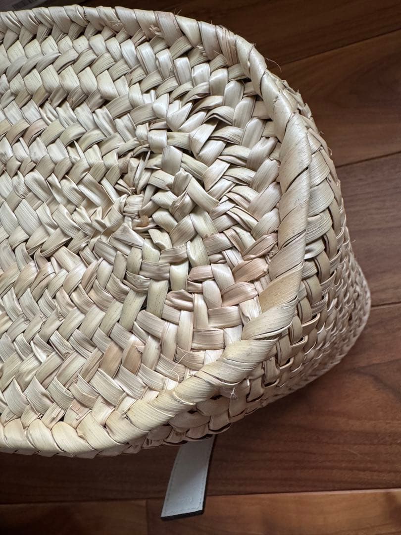 LOEWE かごバッグ ストロー レザー