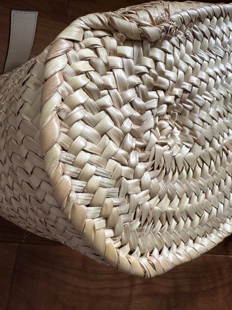 LOEWE かごバッグ ストロー レザー