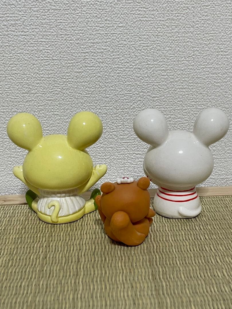 内藤ルネ　ねずみ　セット　おまけの粘土のビーバー　陶器　昭和レトロ