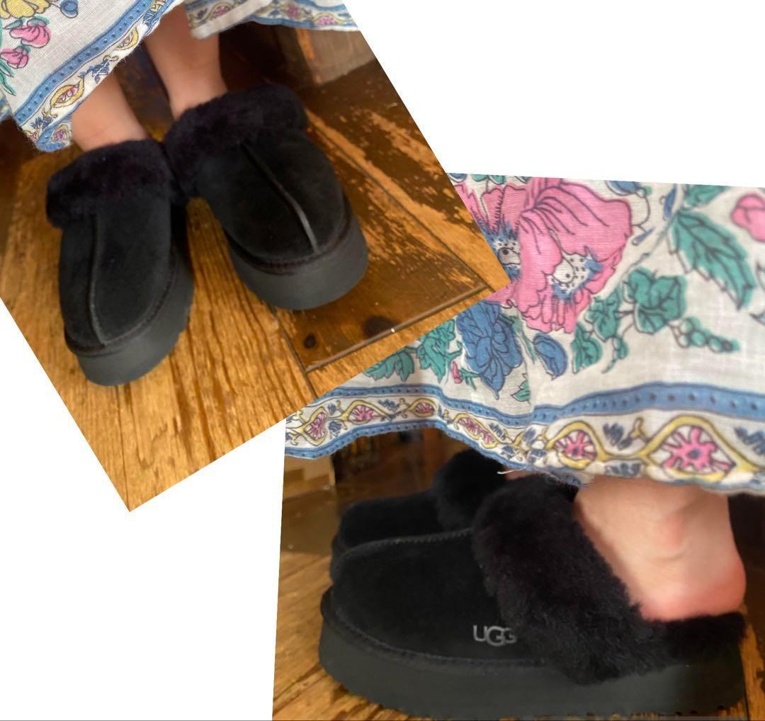 国内正規品✨③展示品✨24⇒～23靴下23.5素足✨UGG ✨ディスケット✨厚底