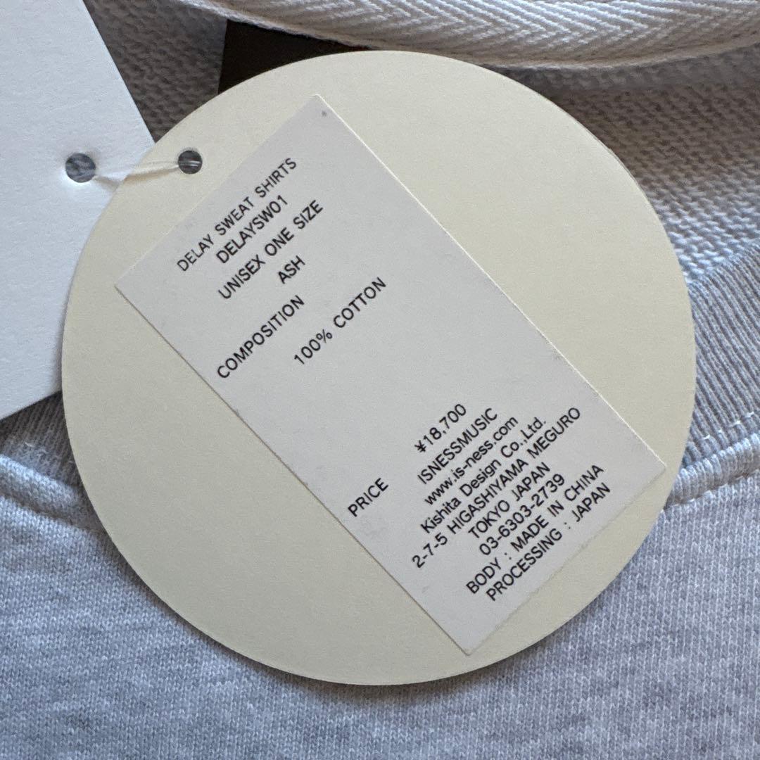 新品未使用[ISNESS]DEALY SWEAT SHIRTSスウェット　グレー