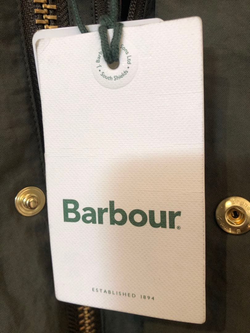 Barbour × Spick and Spanノンワックスジャケット別注タグ付