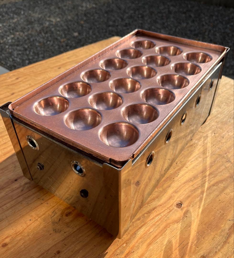 銅板たこ焼き器　プロパンガス用　18個