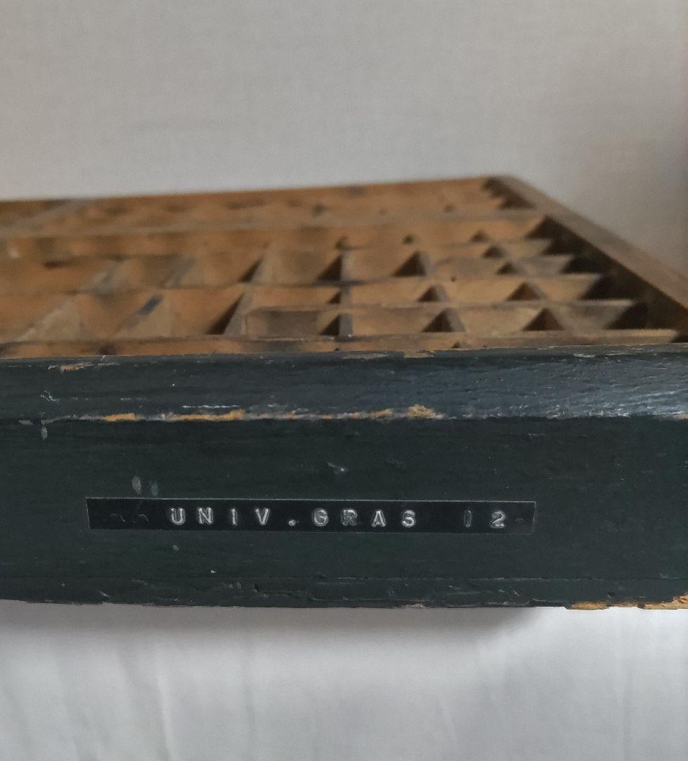 古い　木製 プリンタートレイ　アンティーク 　海外　トレー　ディスプレイ棚