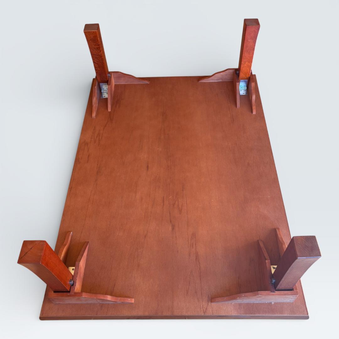 【美品】天然木 折り畳み座卓 105×75cm 和モダン ローテーブル