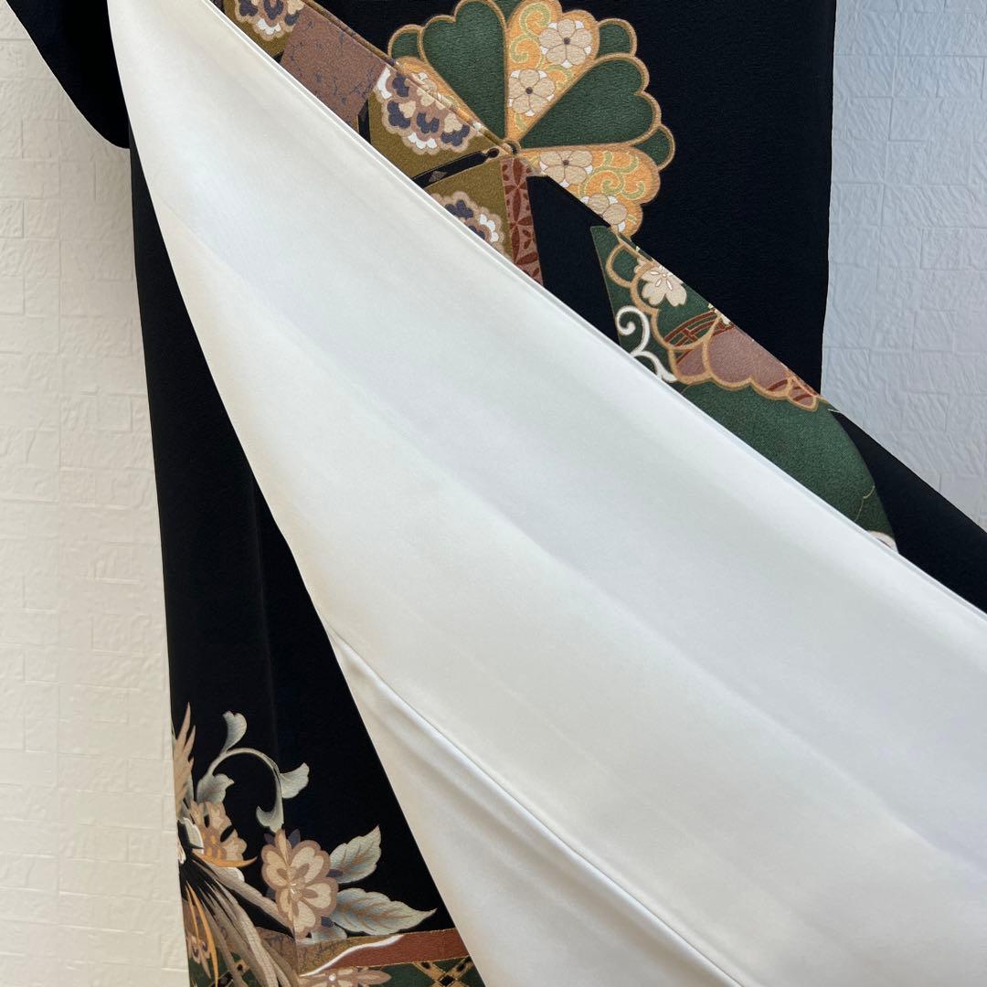478 黒留袖フルセット 正絹 違い鷹の羽 御所車 鳳凰 松坂屋 高級 結婚式