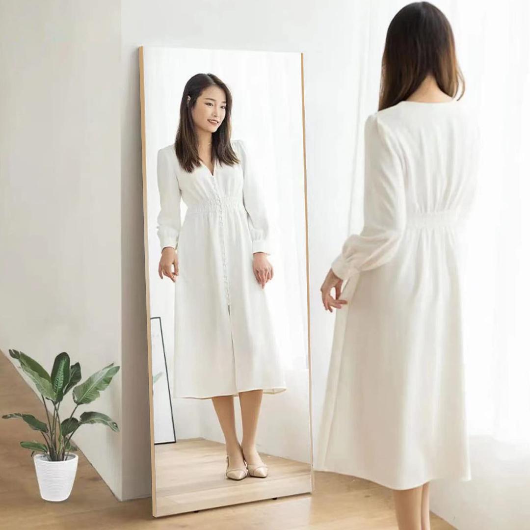 フィルムミラー 全身鏡 幅100cmx160cm 割れない鏡 壁掛け シルバー銀