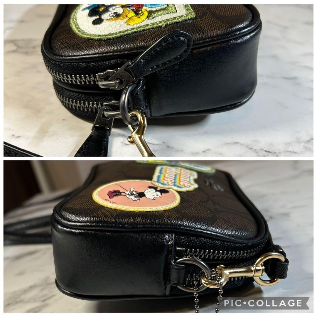 コーチ ショルダーバッグ ミニー コラボ シグネチャー 茶色 ディズニー