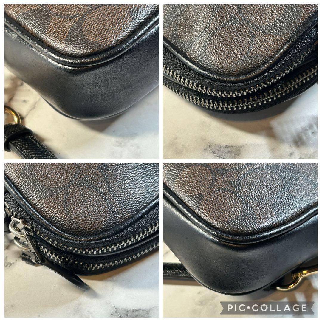 コーチ ショルダーバッグ ミニー コラボ シグネチャー 茶色 ディズニー