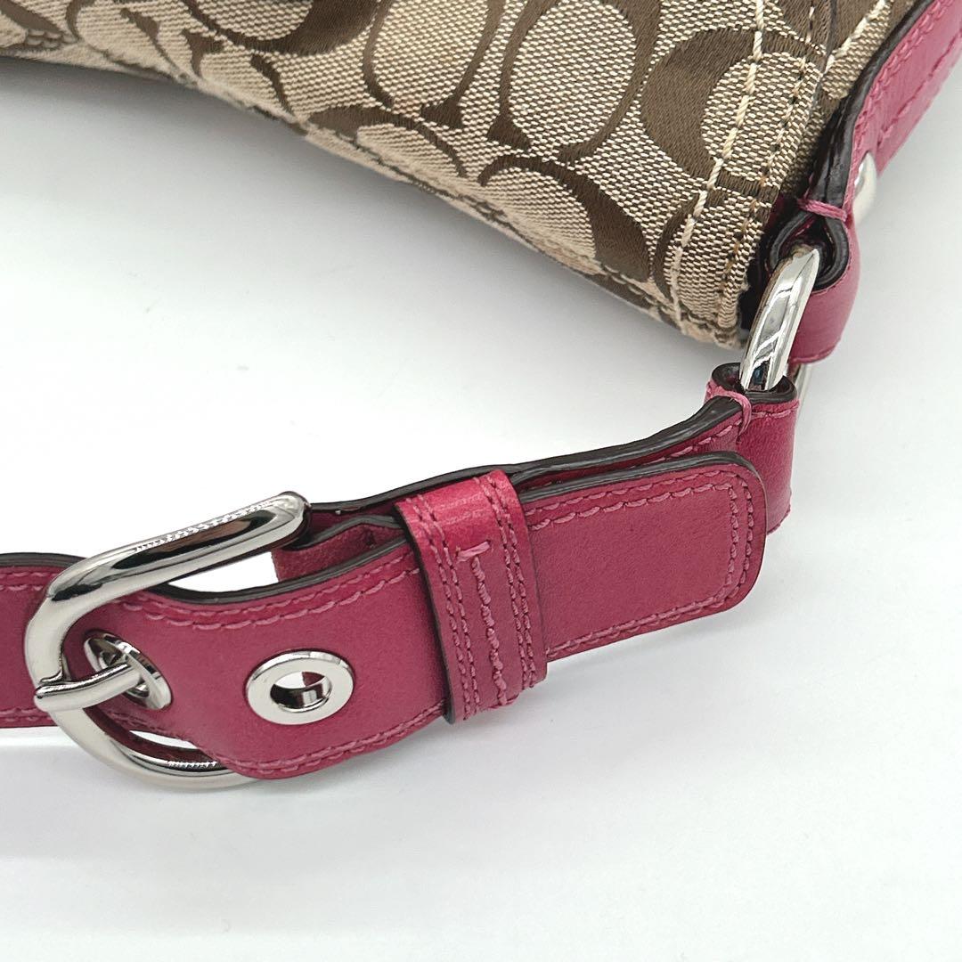 COACH コーチ ソーホー シグネチャー ピンク ワンショルダー