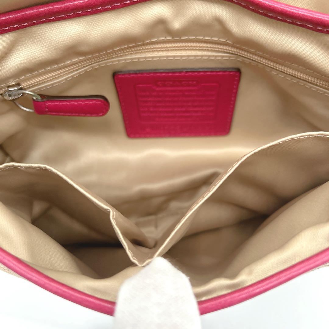 COACH コーチ ソーホー シグネチャー ピンク ワンショルダー