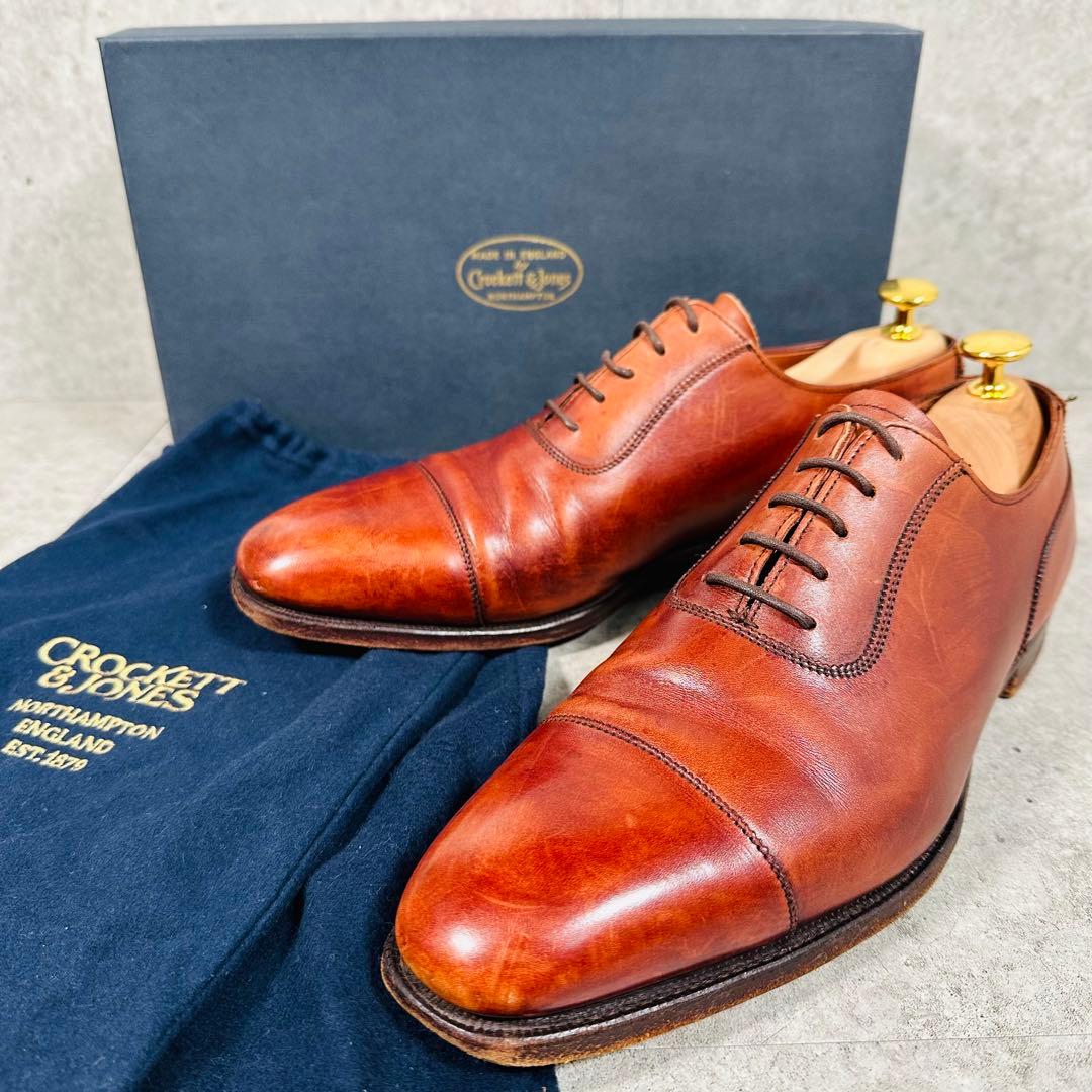 クロケット＆ジョーンズ ストレートチップ 内羽根 革靴 レザー 9780-11B