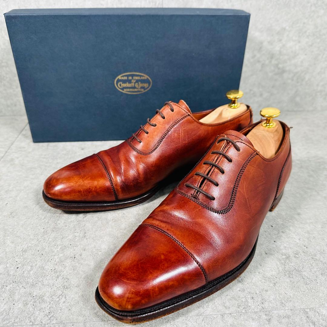 クロケット＆ジョーンズ ストレートチップ 内羽根 革靴 レザー 9780-11B