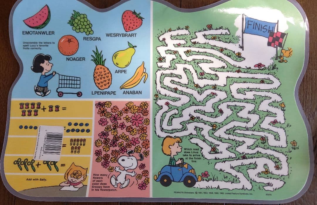 ビンテージ　スヌーピー　Placemat　ランチョンマット
