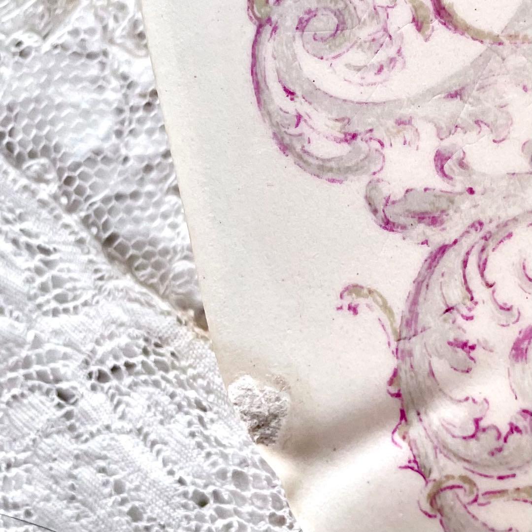 【レア】GIENジアン　REGENCE プレート　平皿　紫　フランスアンティーク