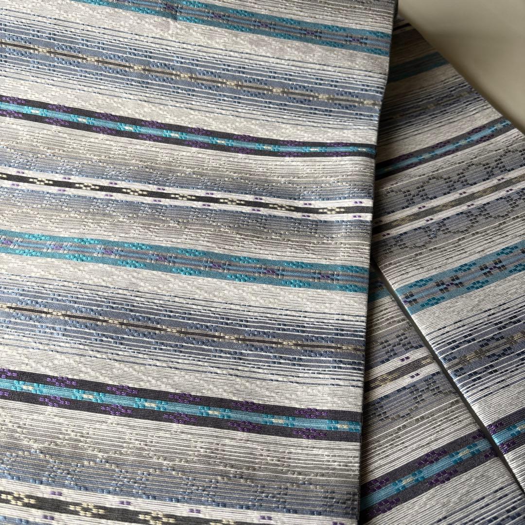 OB82京都西陣織　九寸名古屋帯花織 全通　新品　お仕立て上がり