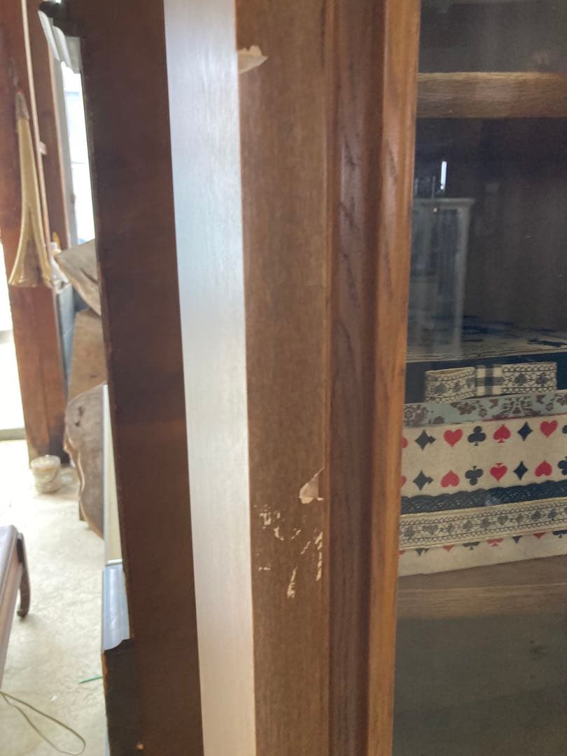 浜本工芸　書棚　NO.1900書棚D スライド扉　引出し2杯