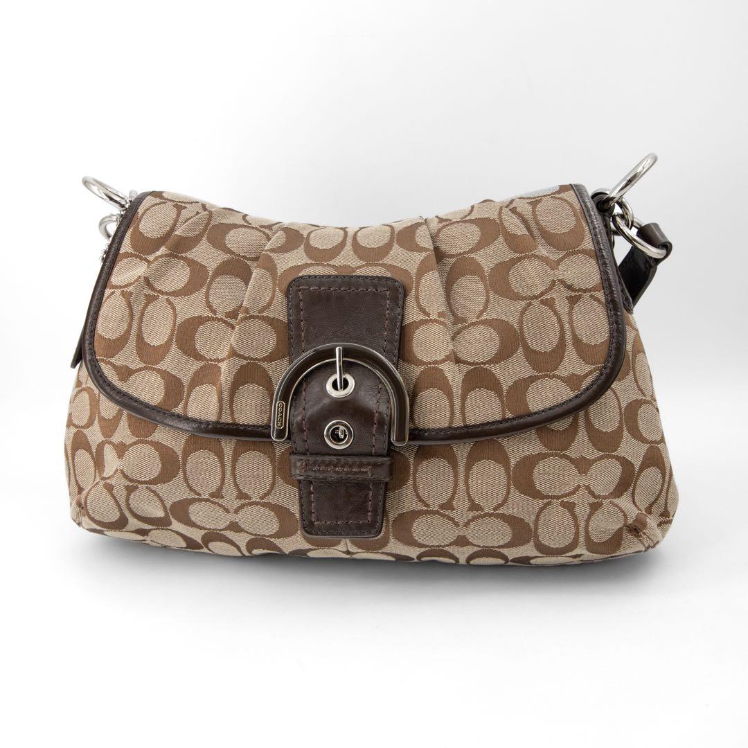 A075【美品】COACH／コーチ　ソーホー　ワンショルダーバッグ　シグネチャ