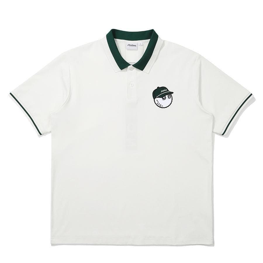 マルボンゴルフ ポロシャツ malbon golf メンズ シャツ 白色XL