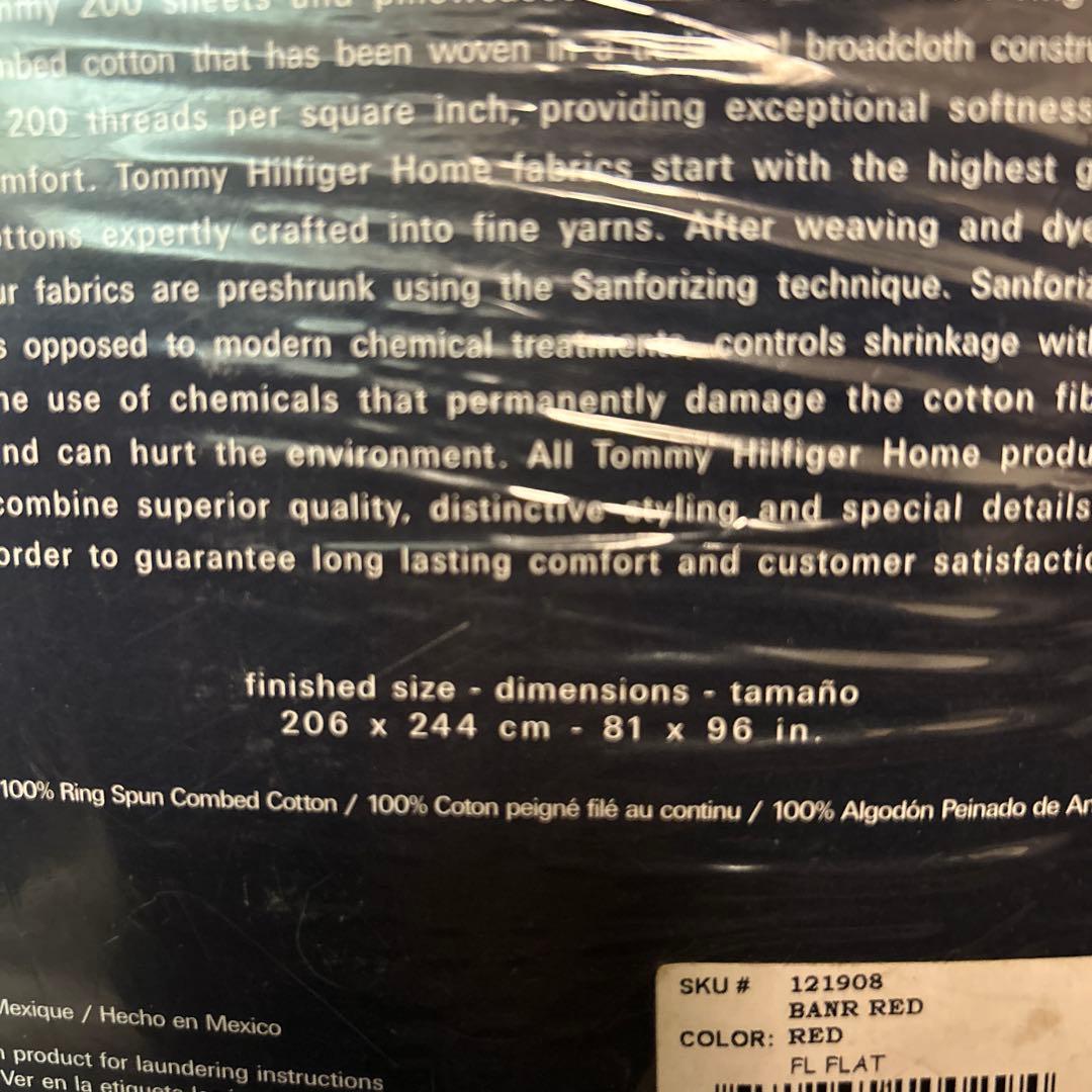 新品　未使用未開封　  フルフラットシーツ　レッド