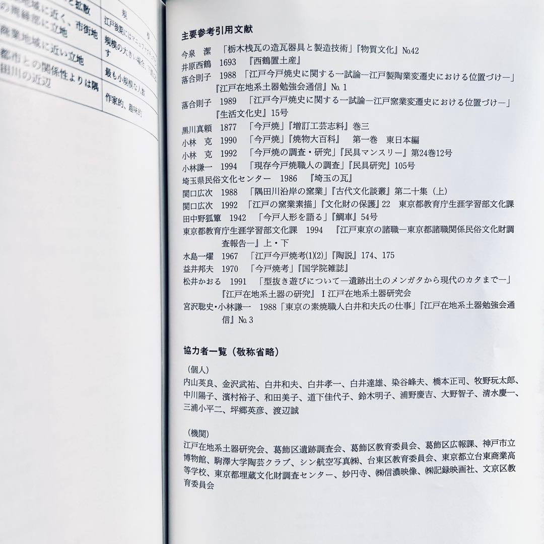 絶版 1997年 今戸焼 調査報告書第4集　図録　郷土玩具 浅草 土人形 民藝