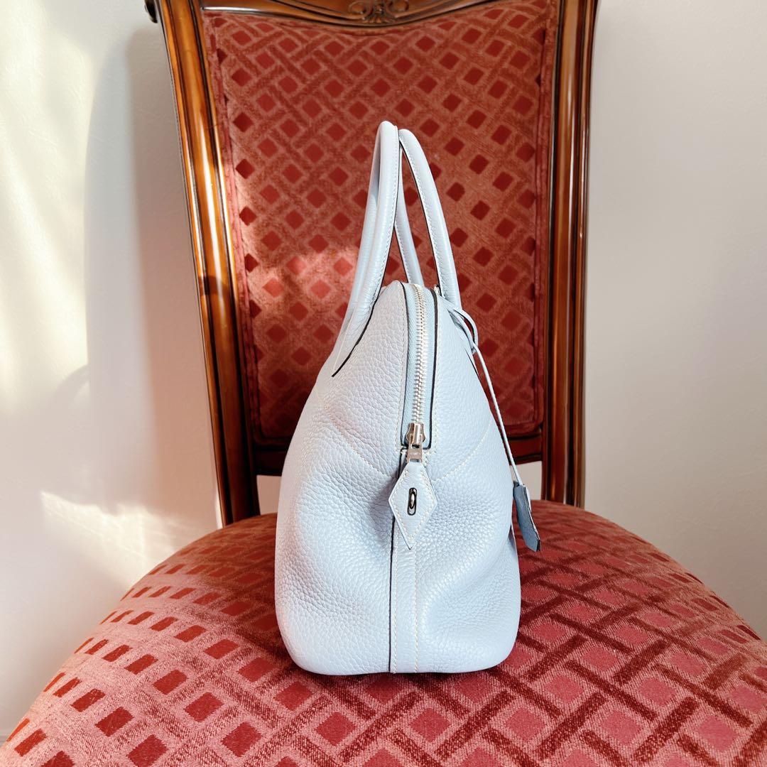 美品　HERMÈS エルメス　 ボリード31 ブルーラン　ブルーリン　クレマンス