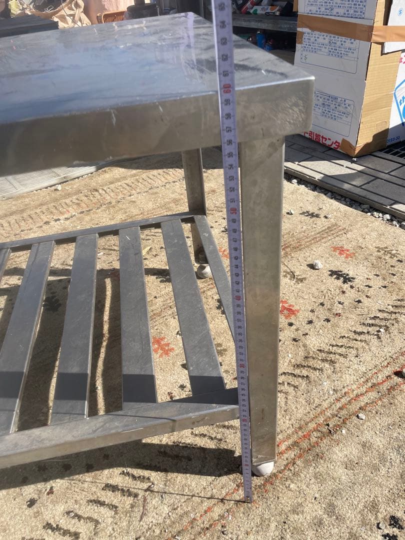 送料込み 厨房用品 調理台作業台下棚付き高さ60＊60＊70cm