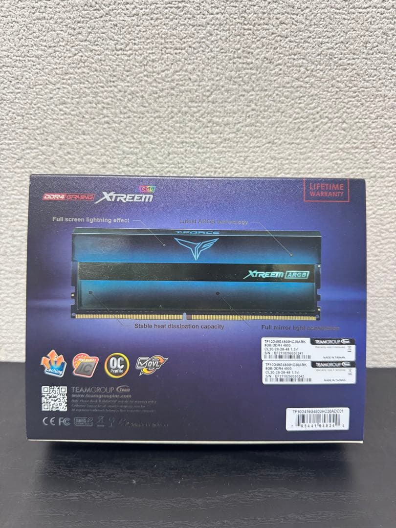 新品 DDR4 GAMING XTREEM ARGB 16GB 4800Mhz