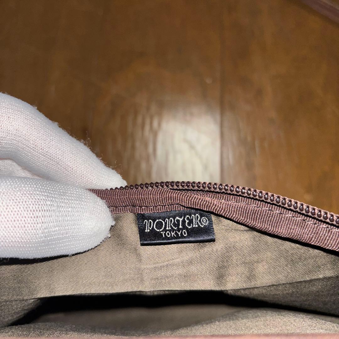 【PORTER / FRANK】ポーター レザーショルダーバッグ・ブラウン・馬革